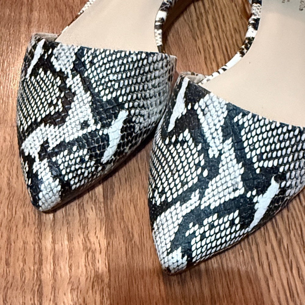 Seychelles Plateau Python Leather Ankle Strap Fla… - image 2